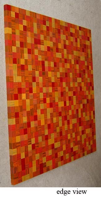 Modern Abstract Orange Squares Painting