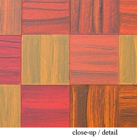 Orange Squares Painting Close-Up