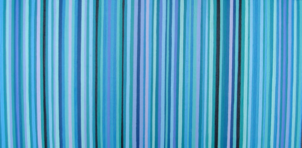 Modern Blue and Green Stripes Stripes Painting