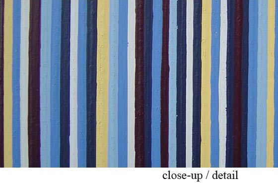 Blue, Burgandy and Yellow Modern Stripes Close-Up