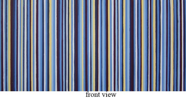 Blue, Burgandy and Yellow Modern Stripes Painting