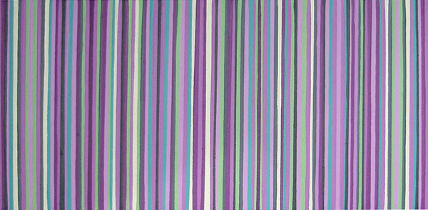 Modern Green and Deep Violet Stripes Painting
