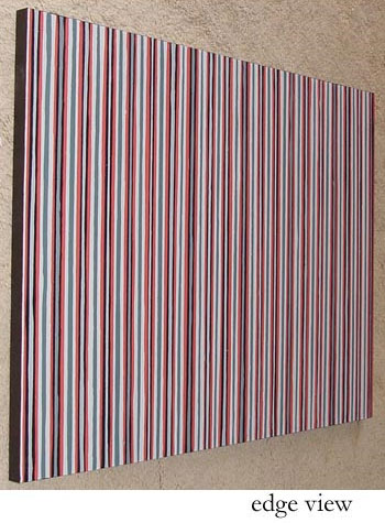 Original Black, Grey and Pink Stripes Painting