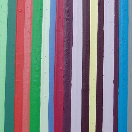 Long Multi-Colored Striped Painting Close-Up
