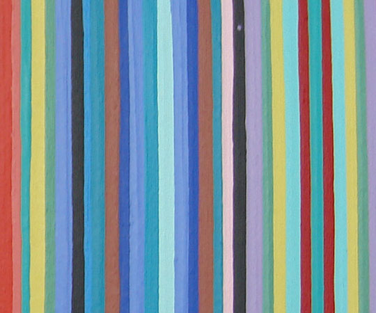 Orange, Green and Aqua  Stripes Close-up