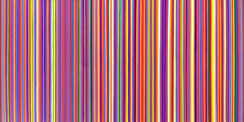 Red, Orange And Purple Stripes Painting