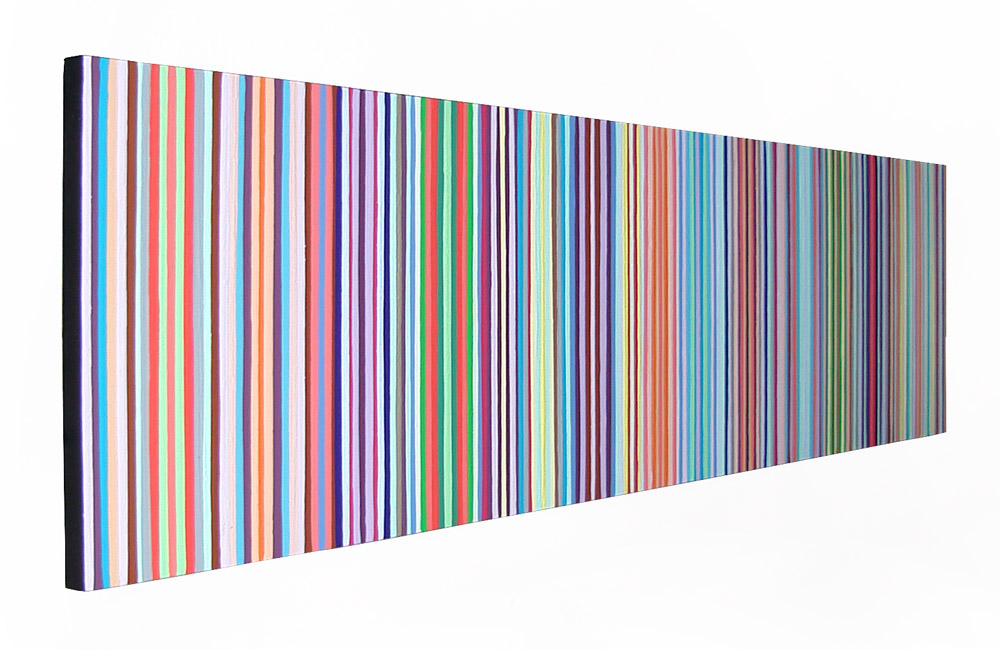 Original Long Multi-Colored Striped Painting