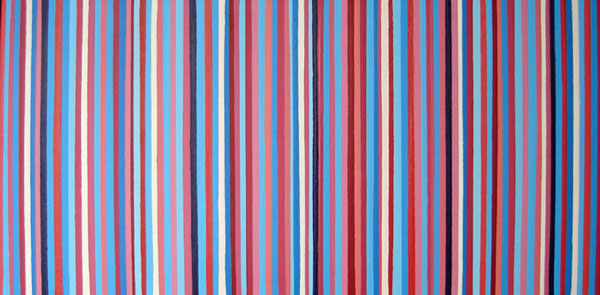 Red And Blue Modern Stripes Painting
