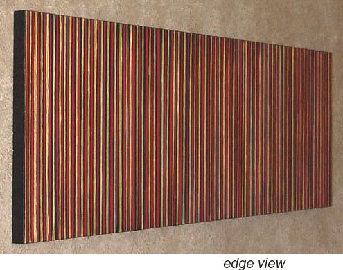 Original Black, Gold and Red Stripes Painting