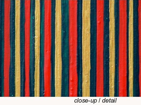 Black, Gold and Red Modern Stripes Close-Up