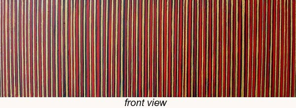 Black, Gold and Red Modern Stripes Painting
