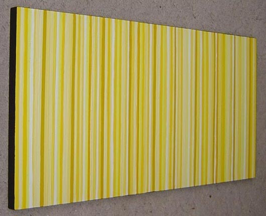 Original Yellow Modern Stripes Painting