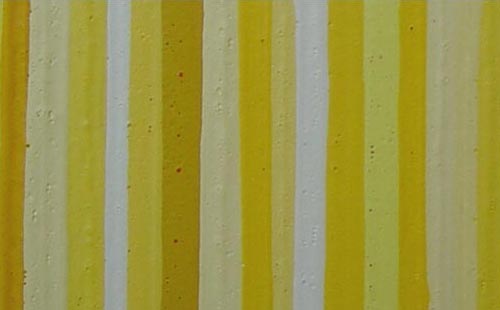 Yellow Modern Stripes Painting Close-Up