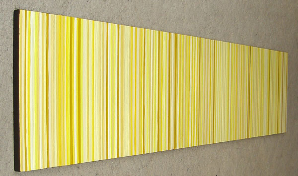 Original Four Feet Yellow Modern Stripes Painting
