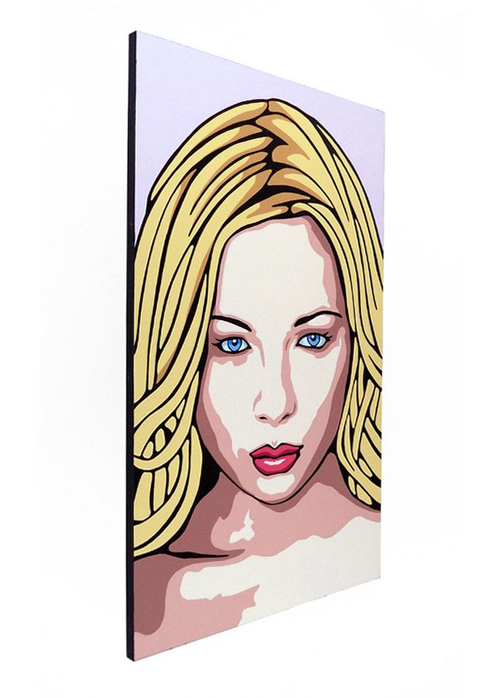 Original Blonde Pop Art Portrait Painting