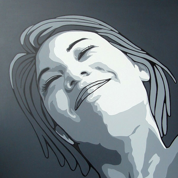 Original Monochromatic Portrait Painting | Black and White Portrait