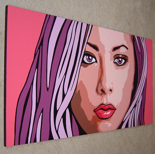 Large Original Pop Art Portrait Painting