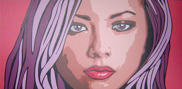 Huge Original Pop Art Portrait Painting