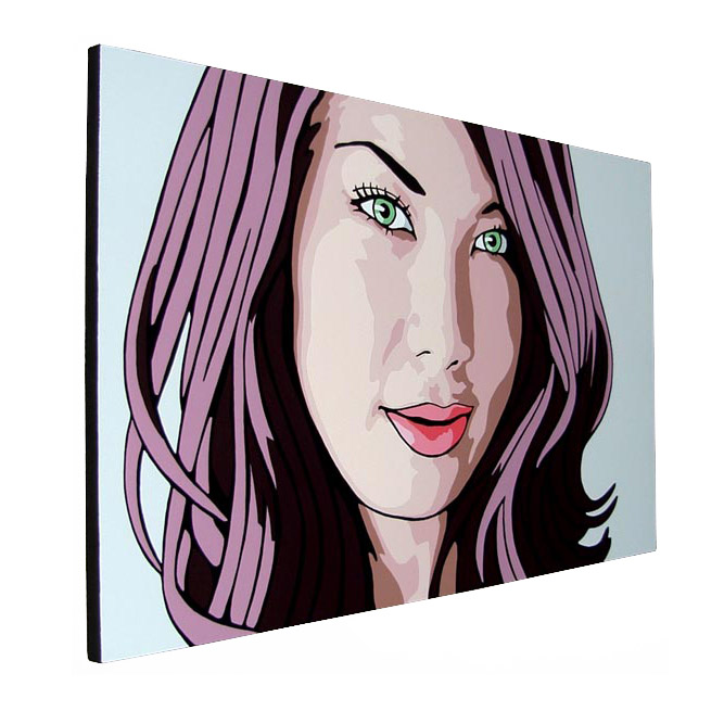 Green Eyed Mio Pop Art Portrait Painting