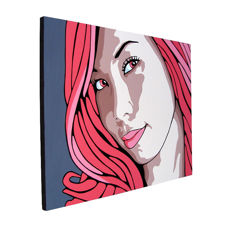 Original Mio Pink Pop Portrait Painting