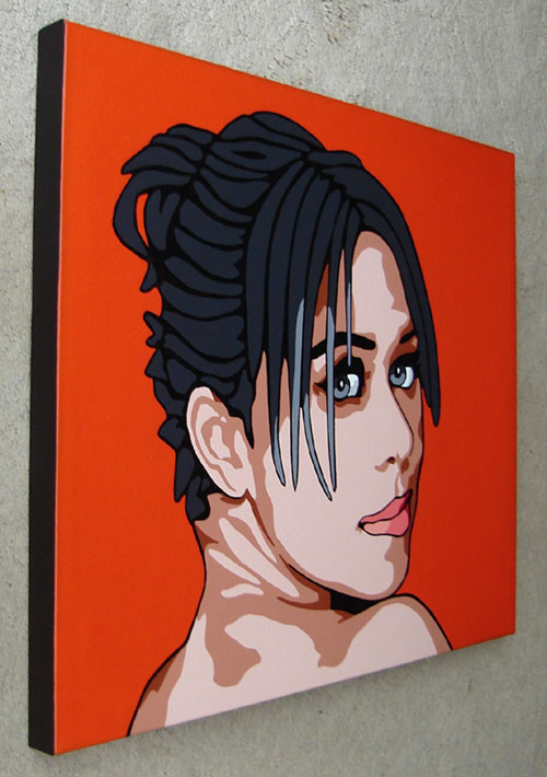 Original Pop Art Painting Modern Portrait