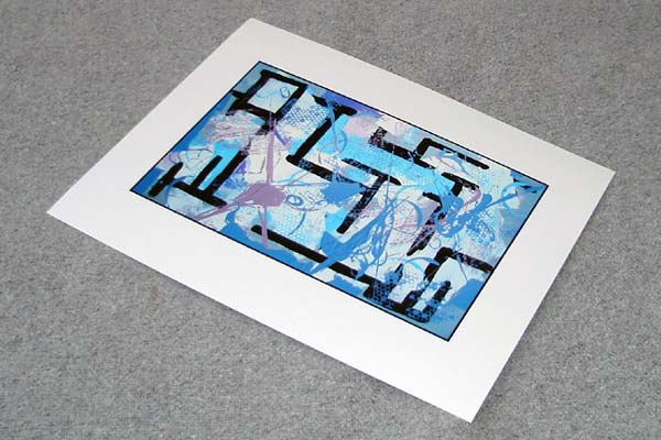 Blue & Grey Abstract Giclee Print