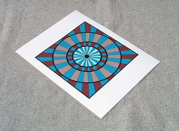 Geometric Giclee Pinwheel Print - Double Brown