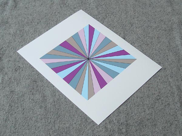 Blue & Magenta Pinwheel Giclee Print