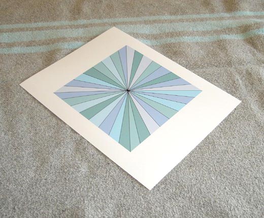 Blue & Green Pinwheel Giclee Print
