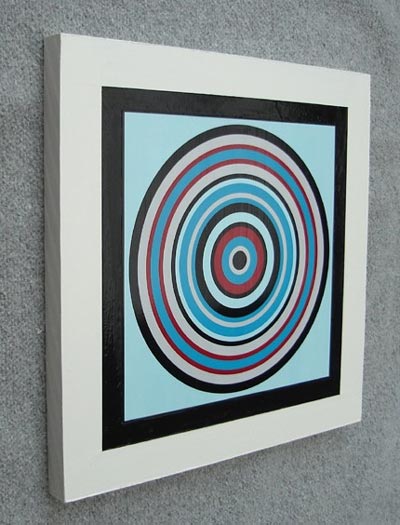 Mounted Aqua Circles Print