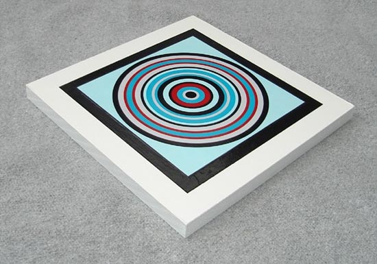 Aqua Circles Mounted Print