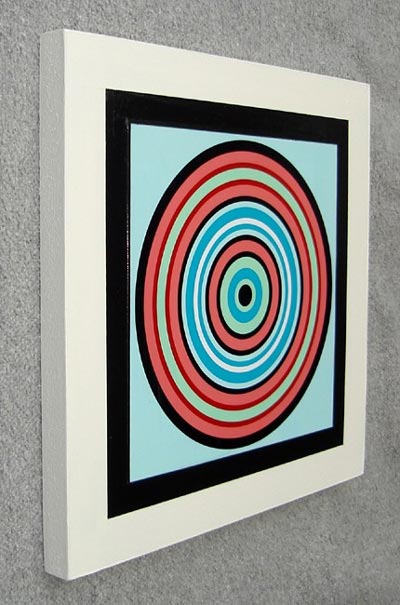 Mounted Coral Circles Print