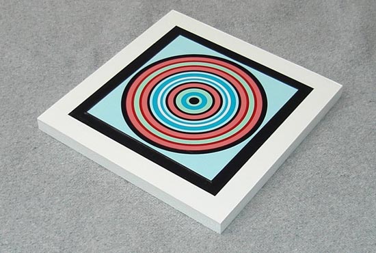 Coral Circles Mounted Print