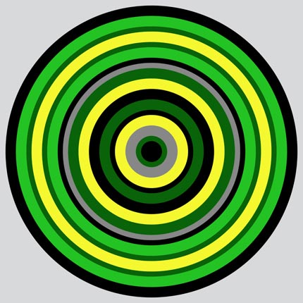Green and Yellow Circles Print