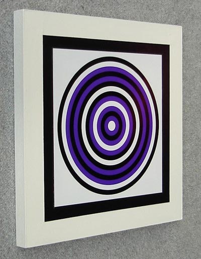 Mounted Purple Circles Print