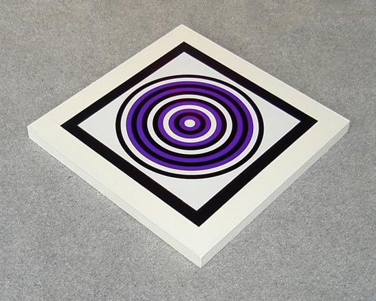 Purple Circles Mounted Print