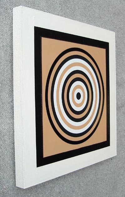 Mounted Tan Circles Print