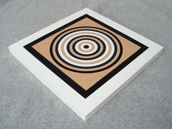 Tan Circles Mounted Print