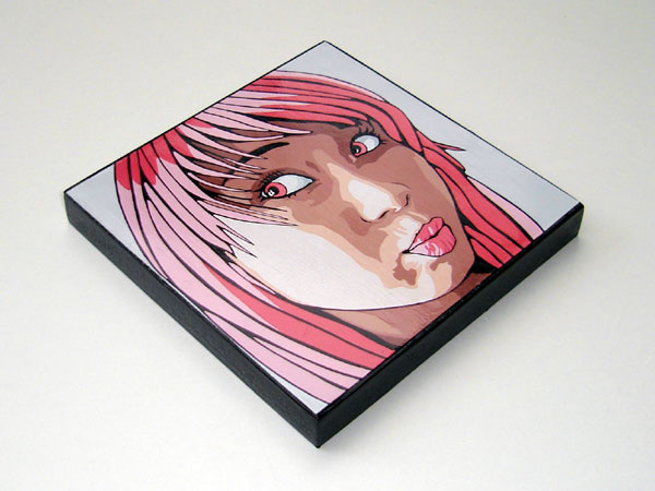 Pink Pop Pucker Mounted Portrait Print