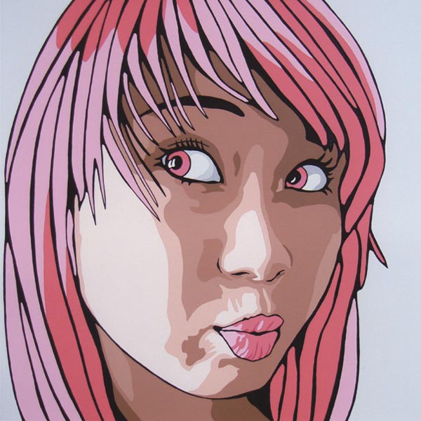 Kate Pink Pucker Portrait Print