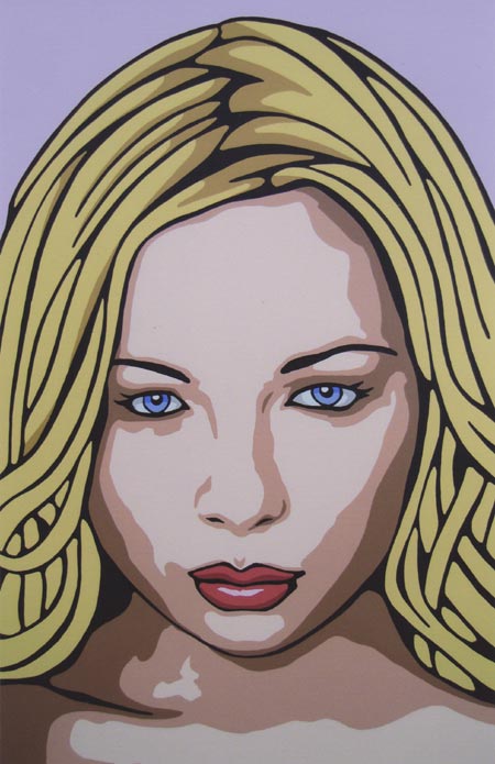 Cherie Blonde Pop Portrait Giclee Print