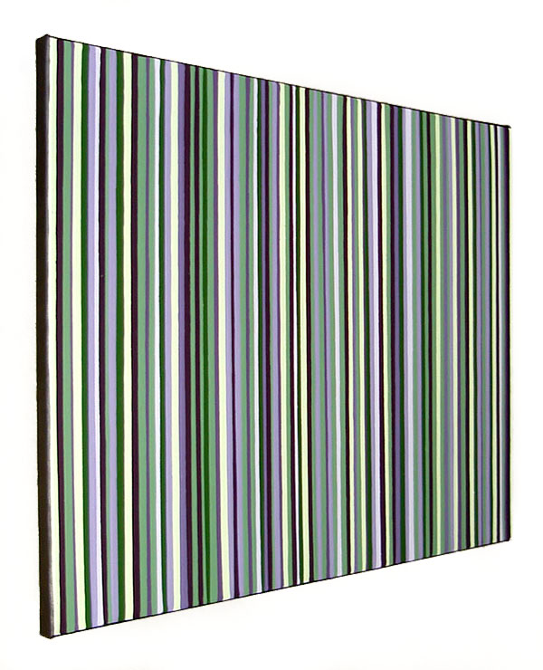 Original Green and Purple Stripes Artwork
