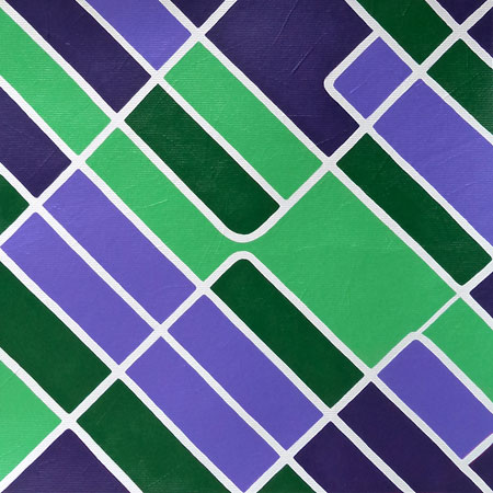 Green And Purple Abstract Painting