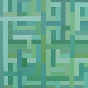 Modern Green Weave Painting