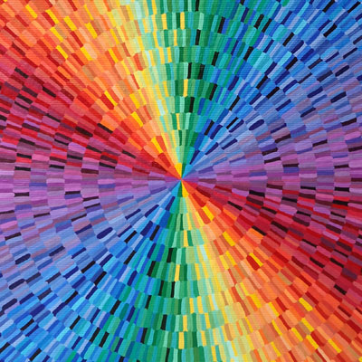 Rainbow Burst Painting