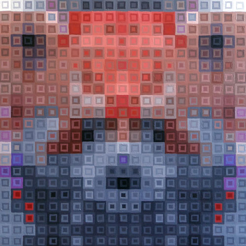 Red Panda Pixel Painting