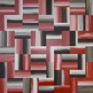 Red and Black Abstract Rectangles