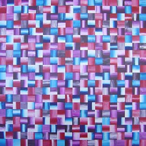 Red Blue And Purple Squares Painting