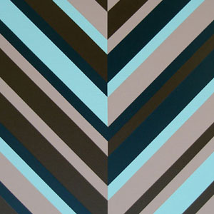 Green and Brown Chevron Art