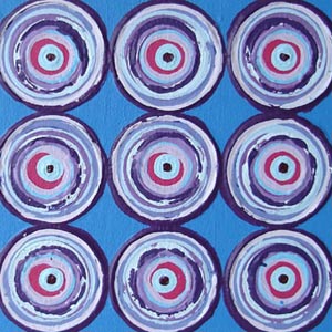 Modern Blue And Purple Circles Painting